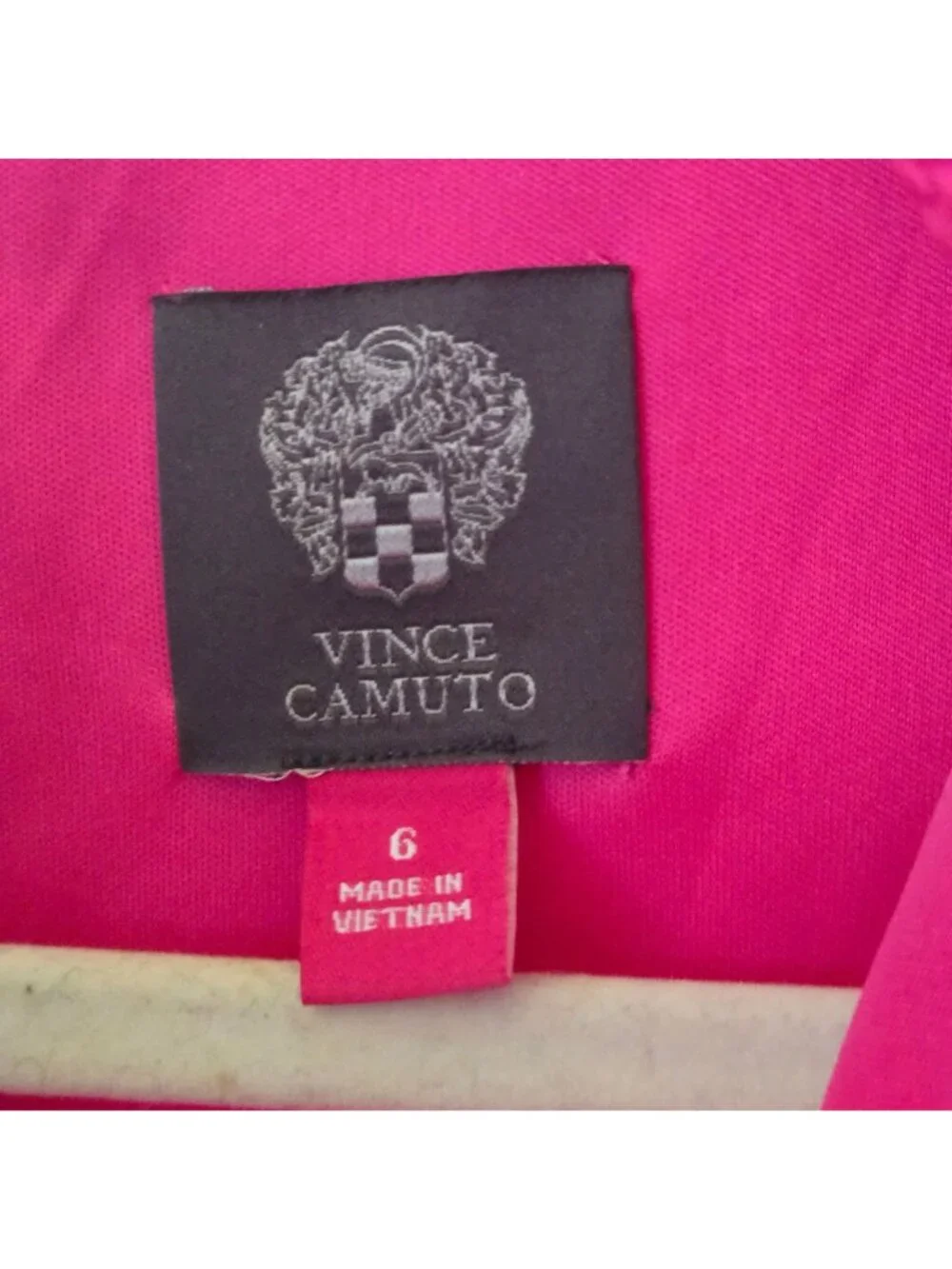 Vince Camuto Hot Pink Crochet Embellished Shift Dress Summer Vacation Size 6